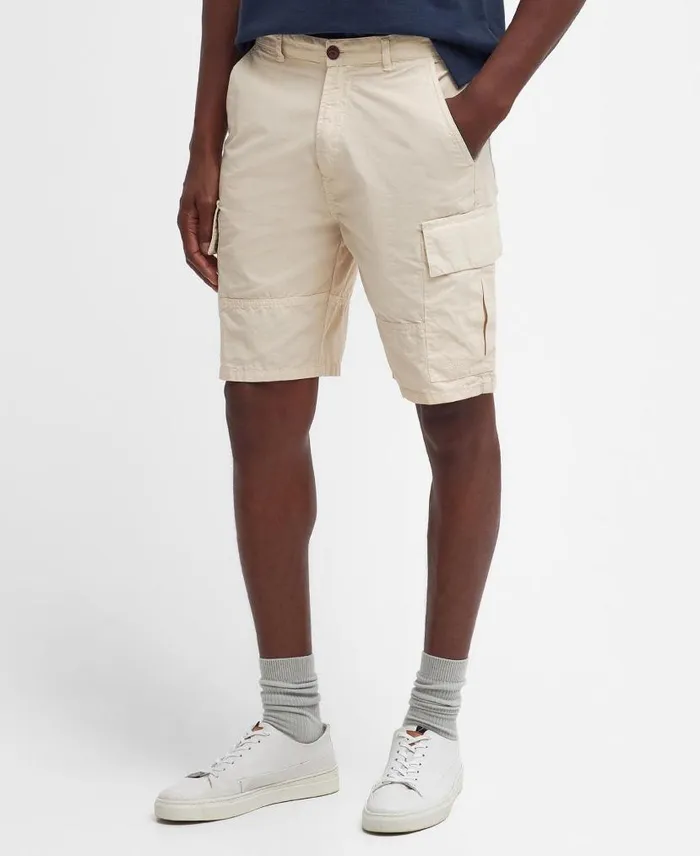 Essential Ripstop Cargo Shorts Fog Men Barbour Trousers and Shorts