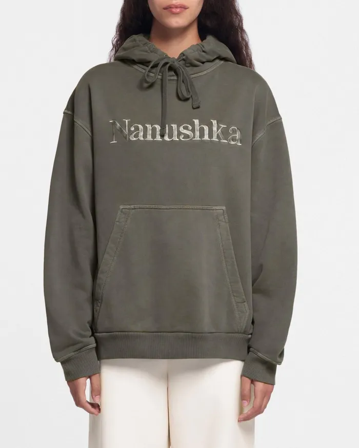 Ever Organically Grown CottonFleece Hoodie Asphalt WomenMen Nanushka Sweatshirts