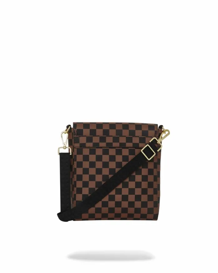 EXTERIOR GOLD ZIP POCKET SHARKS IN PARIS MESSENGER SLING BAG Bags SPRAYGROUND