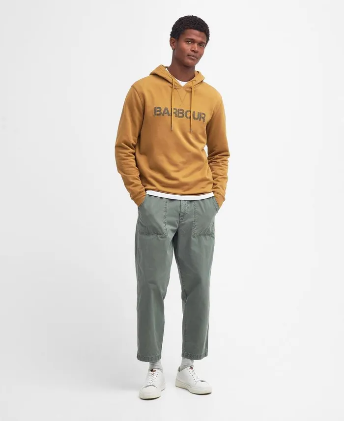 Farnworth Logo Hoodie Cumin Men Barbour Hoodies and Sweatshirts