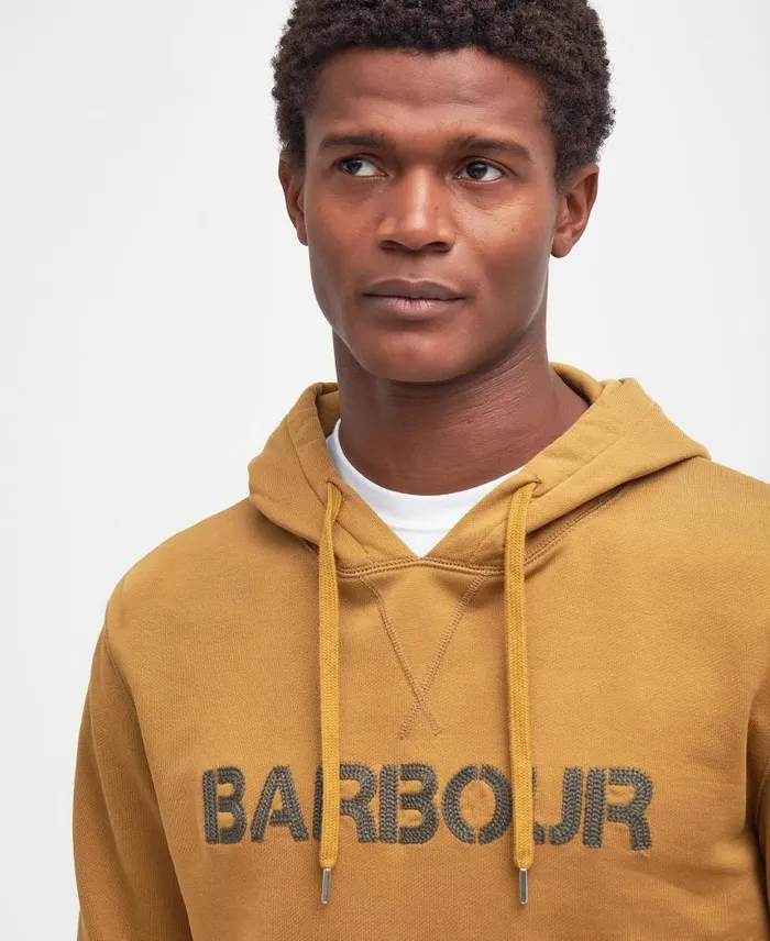 Farnworth Logo Hoodie Cumin Men Barbour Hoodies and Sweatshirts