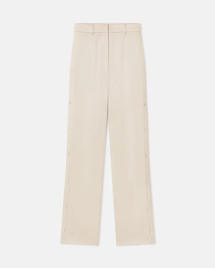 Felina Slip Satin Pants Creme Women Nanushka Bottoms