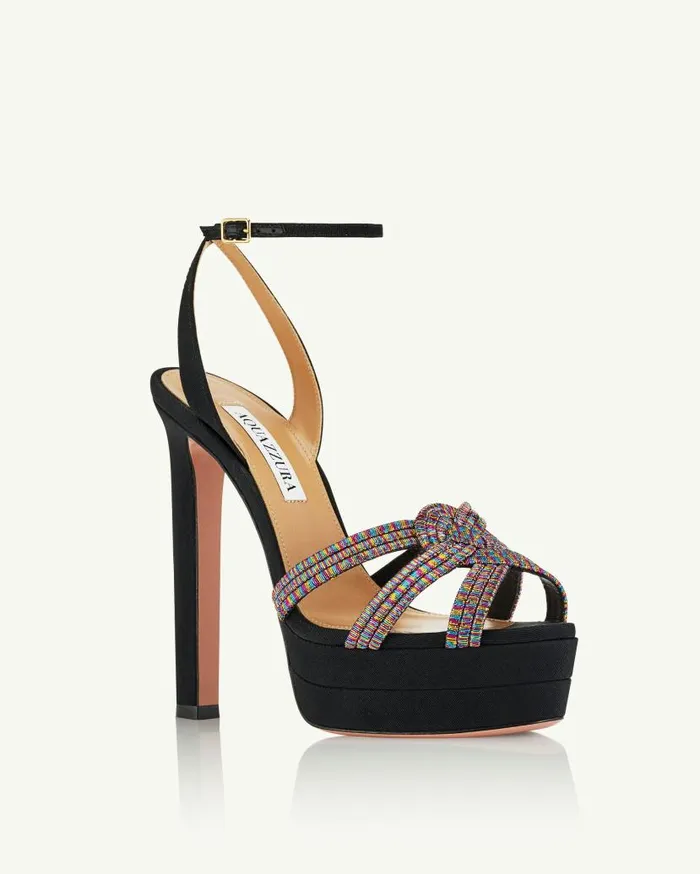 Felix Sandal Plateau 130 Black Women Aquazzura Platforms