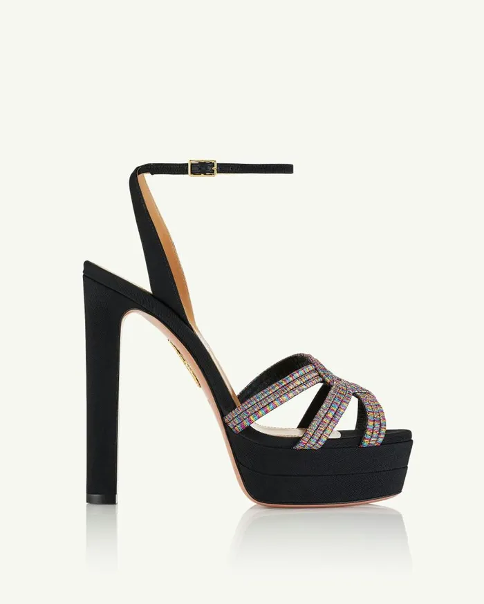 Felix Sandal Plateau 130 Black Women Aquazzura Platforms