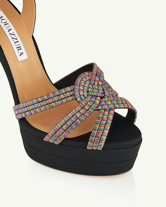 Felix Sandal Plateau 130 Black Women Aquazzura Platforms
