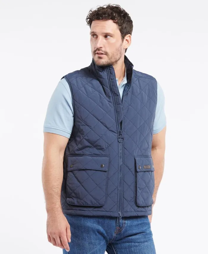 Fernwood Quilted Gilet Navy Men Barbour Gilets and Liners