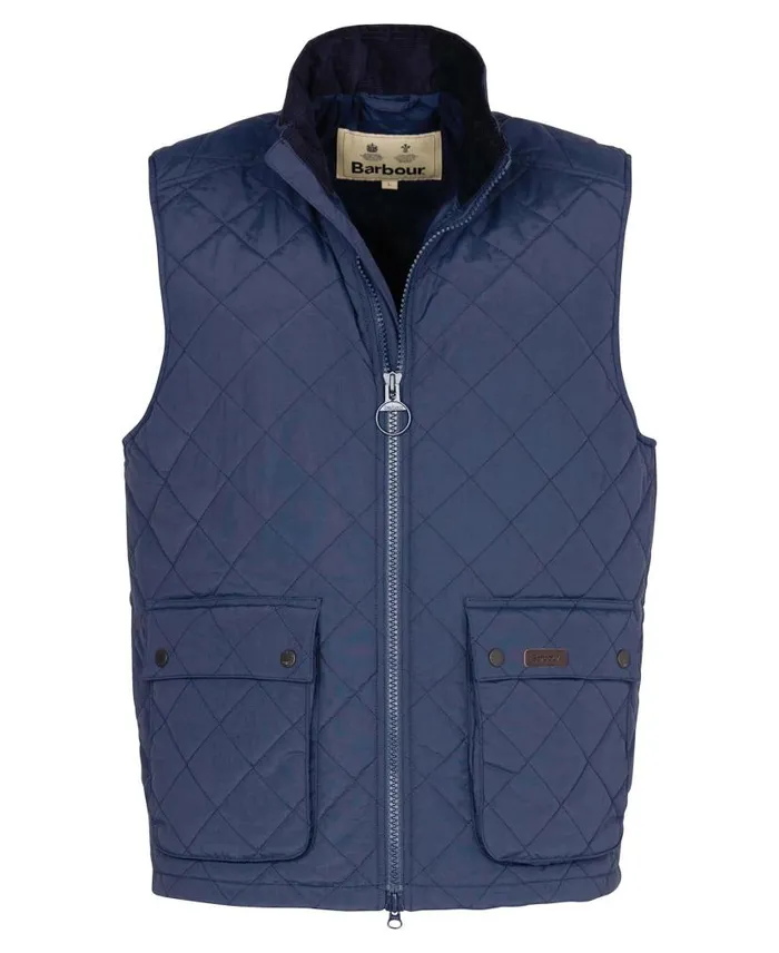Fernwood Quilted Gilet Navy Men Barbour Gilets and Liners