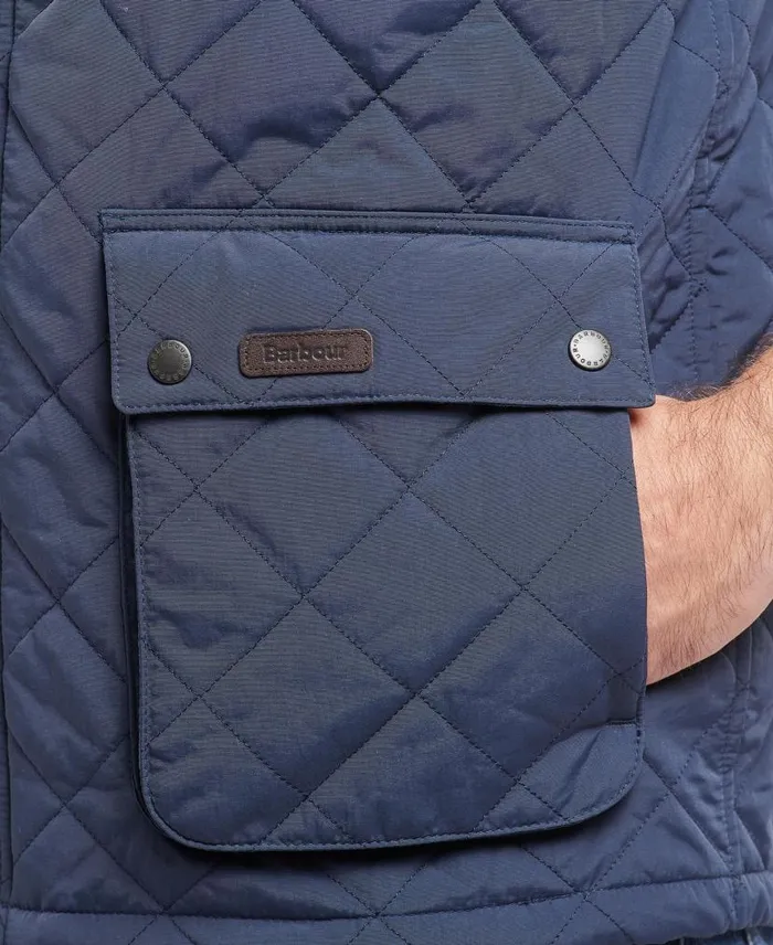 Fernwood Quilted Gilet Navy Men Barbour Gilets and Liners