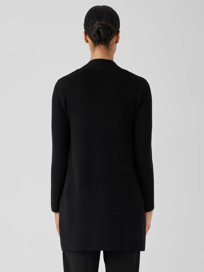 Fine MerinoCardigan In Regenerative Wool Black Women Eileen Fisher Sweaters and Cardigans