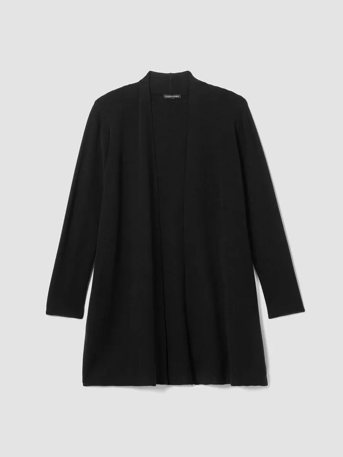 Fine MerinoCardigan In Regenerative Wool Black Women Eileen Fisher Sweaters and Cardigans