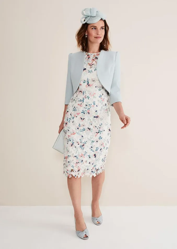 Franky Floral Lace Dress Ivorymulti Women Phase Eight Dresses