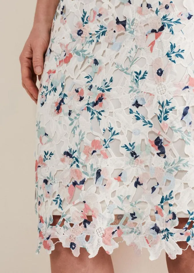 Franky Floral Lace Dress Ivorymulti Women Phase Eight Dresses