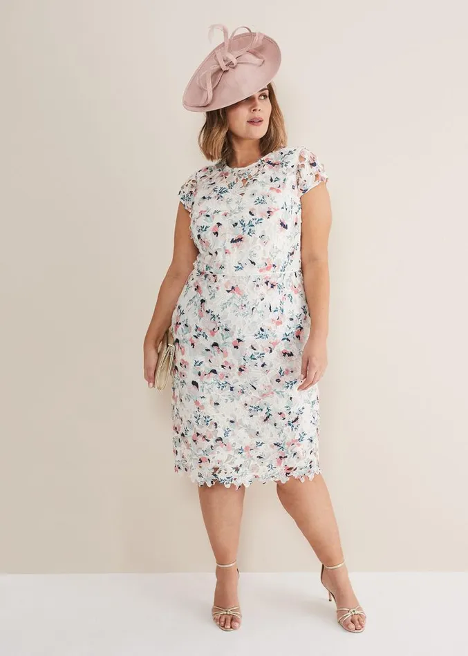 Franky Floral Lace Dress Ivorymulti Women Phase Eight Dresses