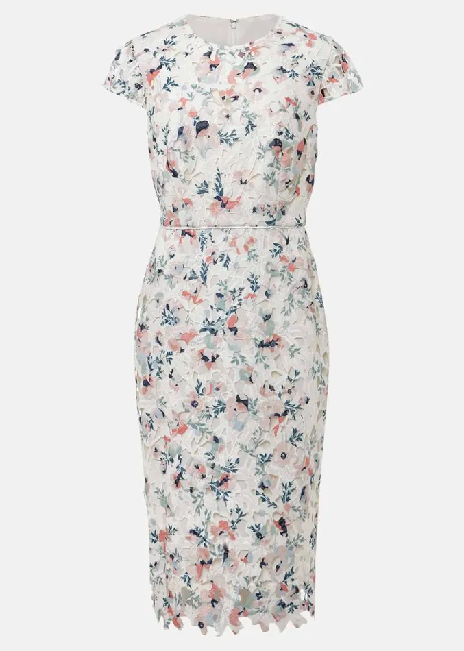 Franky Floral Lace Dress Ivorymulti Women Phase Eight Dresses
