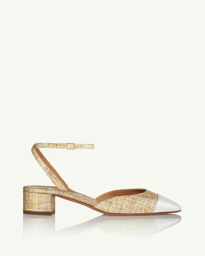 French Flirt Pump 35 Gold Women Aquazzura Pumps French Flirt Pump 35 Gold Women Aquazzura Pumps