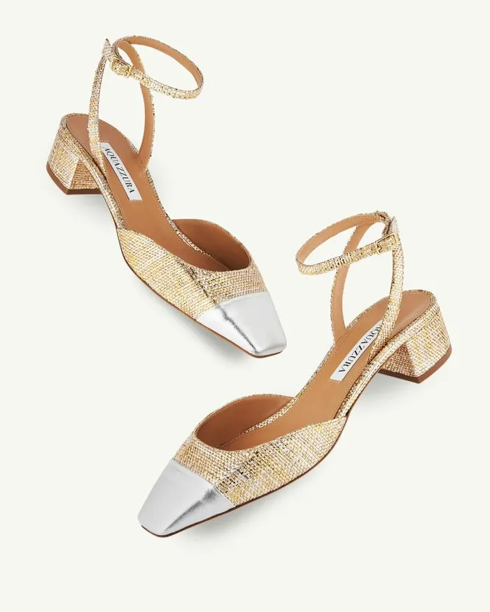 French Flirt Pump 35 Gold Women Aquazzura Pumps French Flirt Pump 35 Gold Women Aquazzura Pumps