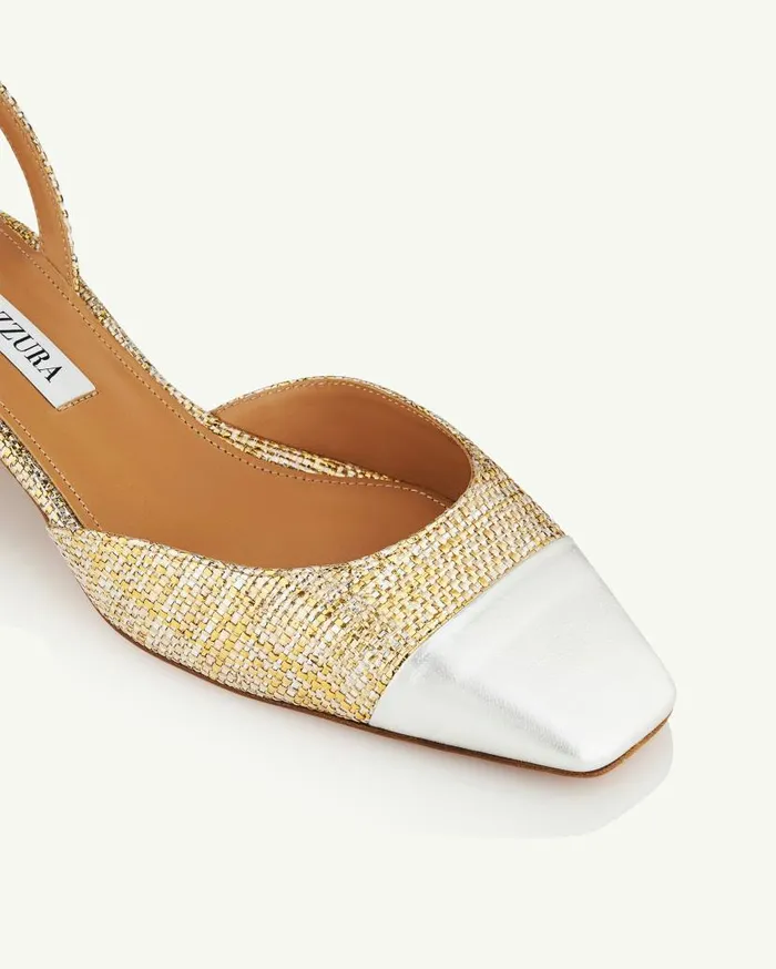 French Flirt Pump 35 Gold Women Aquazzura Pumps French Flirt Pump 35 Gold Women Aquazzura Pumps