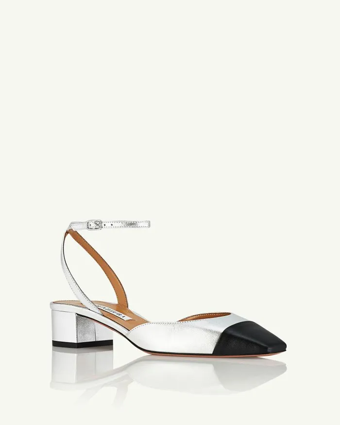 French Flirt Pump 35 Silver Women Aquazzura Pumps