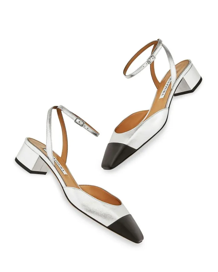 French Flirt Pump 35 Silver Women Aquazzura Pumps