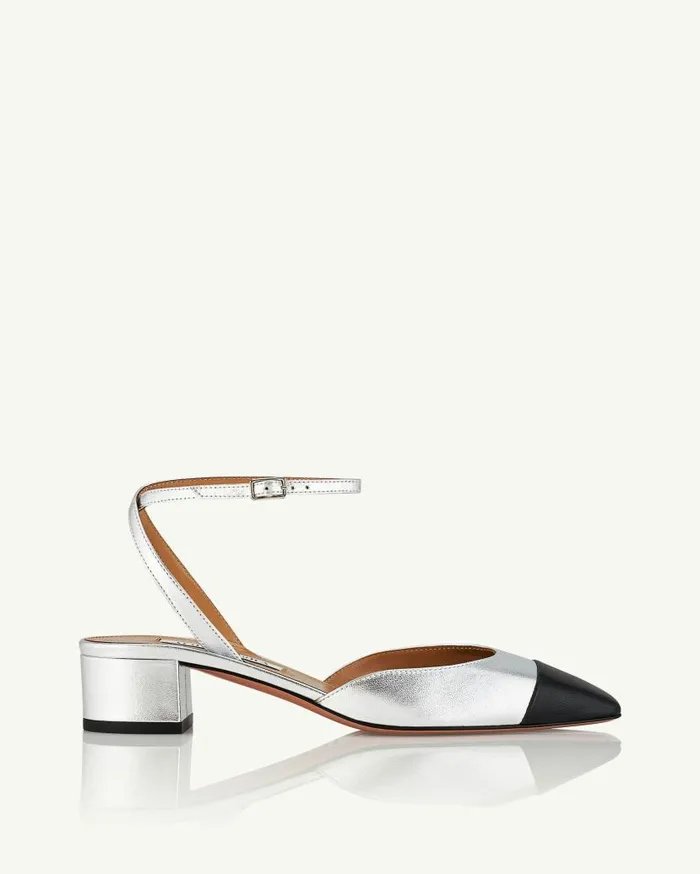 French Flirt Pump 35 Silver Women Aquazzura Pumps