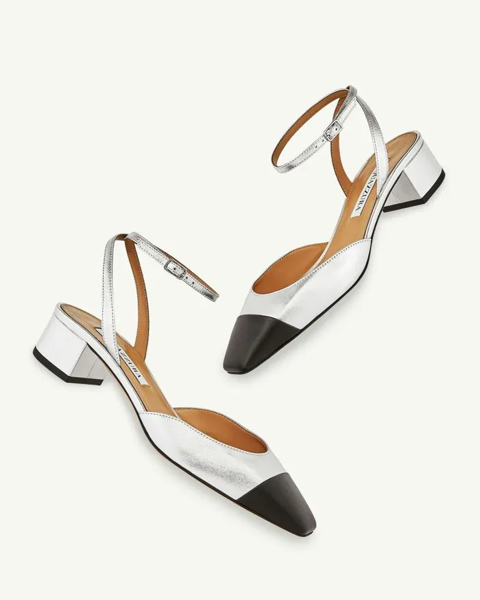 French Flirt Pump 35 Silver Women Aquazzura Pumps