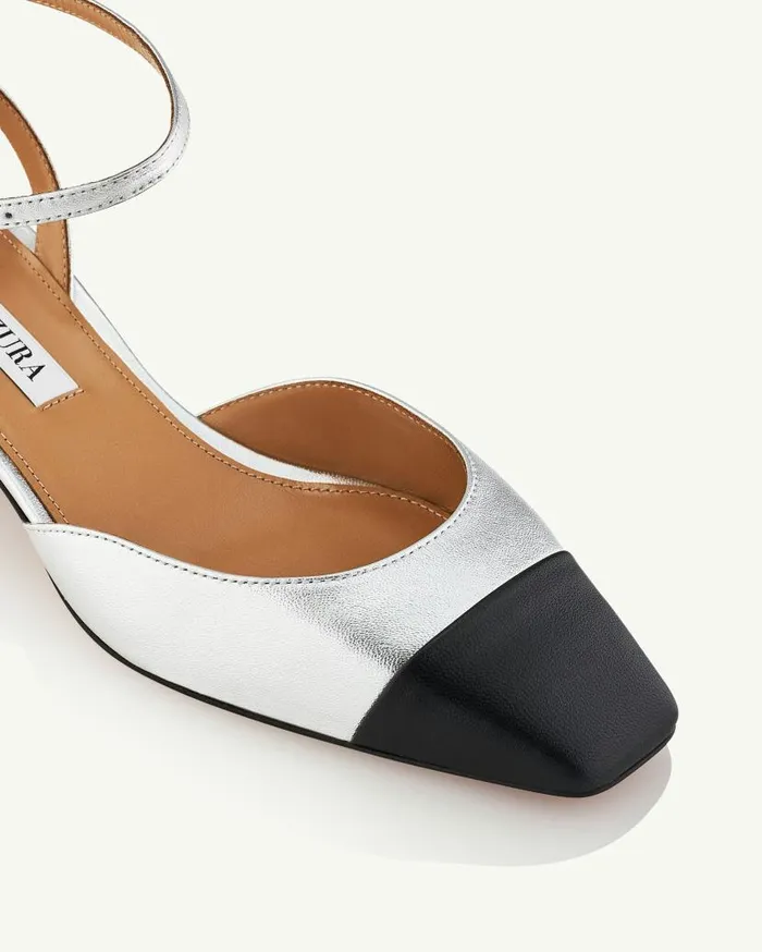 French Flirt Pump 35 Silver Women Aquazzura Pumps