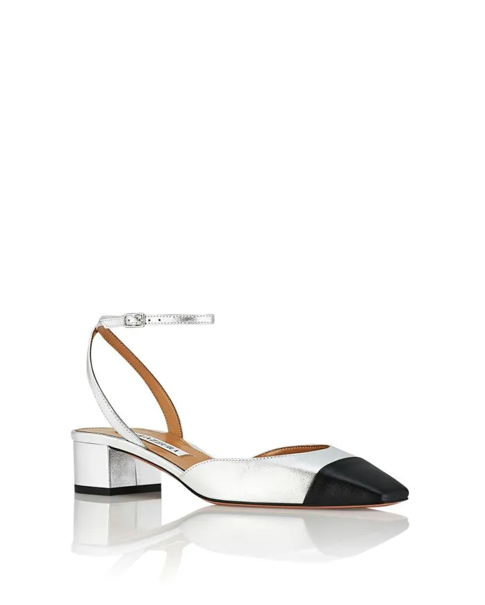 French Flirt Pump 35 Silver Women Aquazzura Pumps
