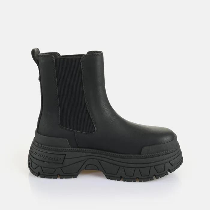 Fusion Chelsea Black Buffalo Boots and AnkleBoots