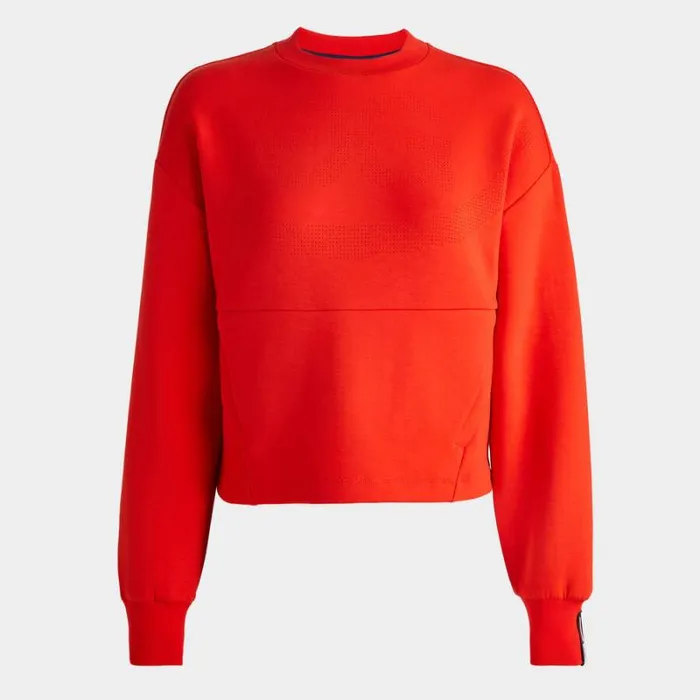 GFORE DOUBLE KNIT PERFORATED CIRCLE G039S OPS SWEATSHIRT Poppy Women Hoodies and Tees