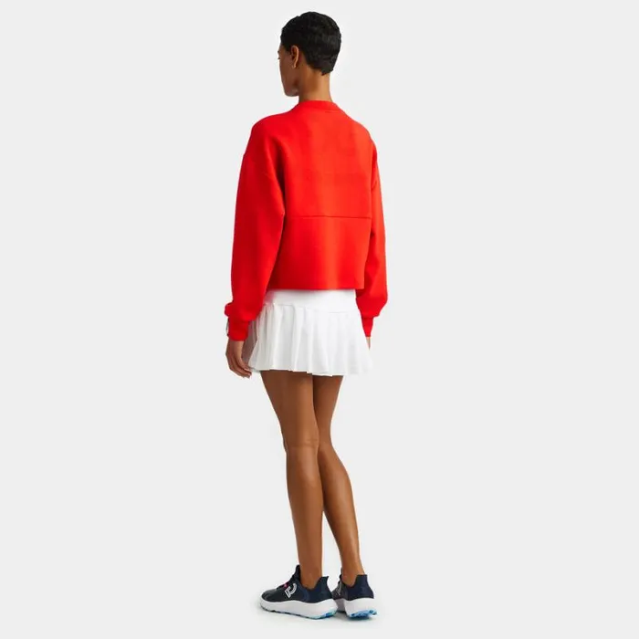 GFORE DOUBLE KNIT PERFORATED CIRCLE G039S OPS SWEATSHIRT Poppy Women Hoodies and Tees