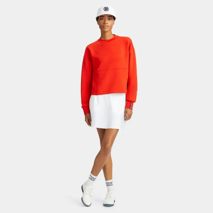 GFORE DOUBLE KNIT PERFORATED CIRCLE G039S OPS SWEATSHIRT Poppy Women Hoodies and Tees