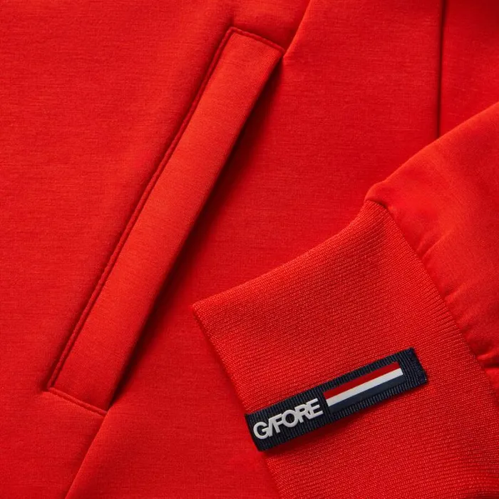 GFORE DOUBLE KNIT PERFORATED CIRCLE G039S OPS SWEATSHIRT Poppy Women Hoodies and Tees