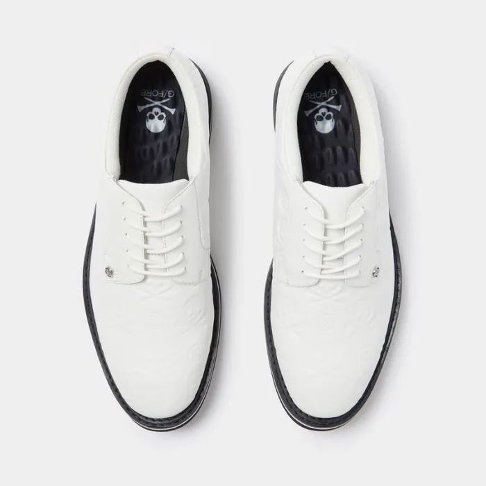 GFORE MEN039S GALLIVANTER DEBOSSED SKULL and TEES LEATHER GOLF SHOE Snowonyx Men Golf Shoes
