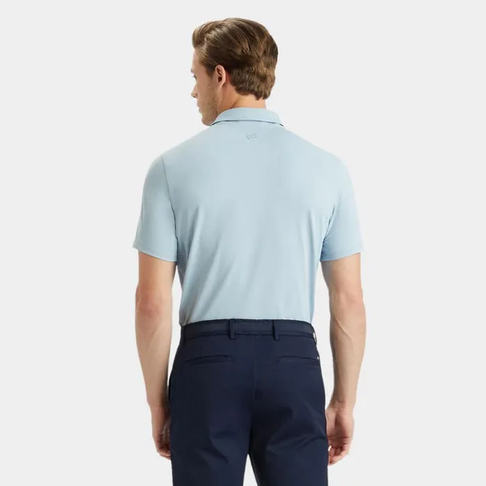 GFORE RIB GUSSET TECH PIQU MODERN SPREAD COLLAR POLO Drizzle Men Polos and Shirts
