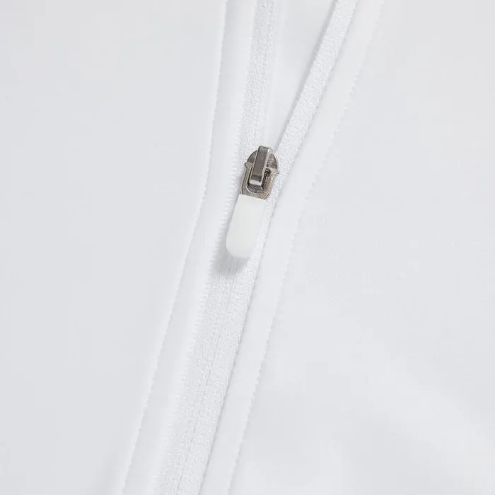 GFORE SILKY TECH NYLON RUCHED FULL ZIP LAYER Snow Women Mid Layers