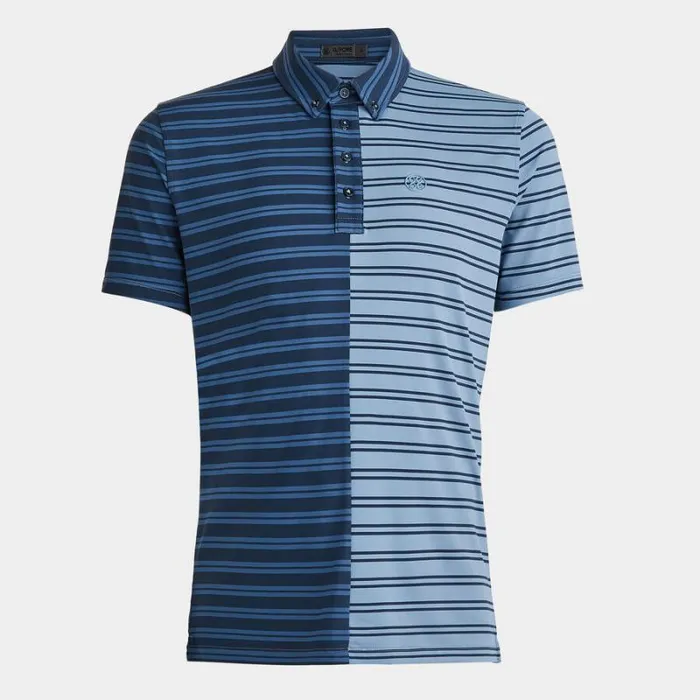 GFORE SPLIT STRIPE CONTRAST TECH JERSEY POLO Fjord Men Polos and Shirts