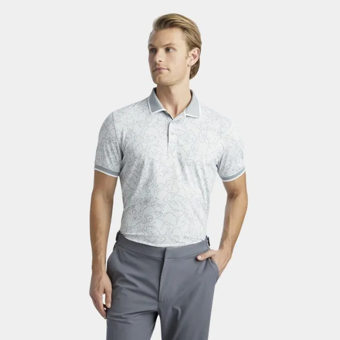 GFORE STAR DUST BANDED SLEEVE TECH JERSEY POLO Nimbus Men Polos and Shirts