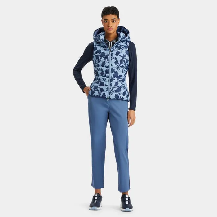 GFORE TONAL FLORAL NYLON PUFFER VEST Fjord Women Outerwear