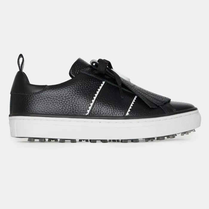 GFORE WOMEN039S DURF PEBBLE LEATHER KILTIE GOLF SHOE Onyx Women Golf Shoes