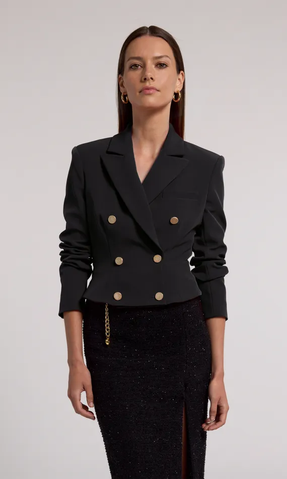 Generation Love Clothing Blazers and Jackets Aytul Crepe Blazer Black 8211 Women