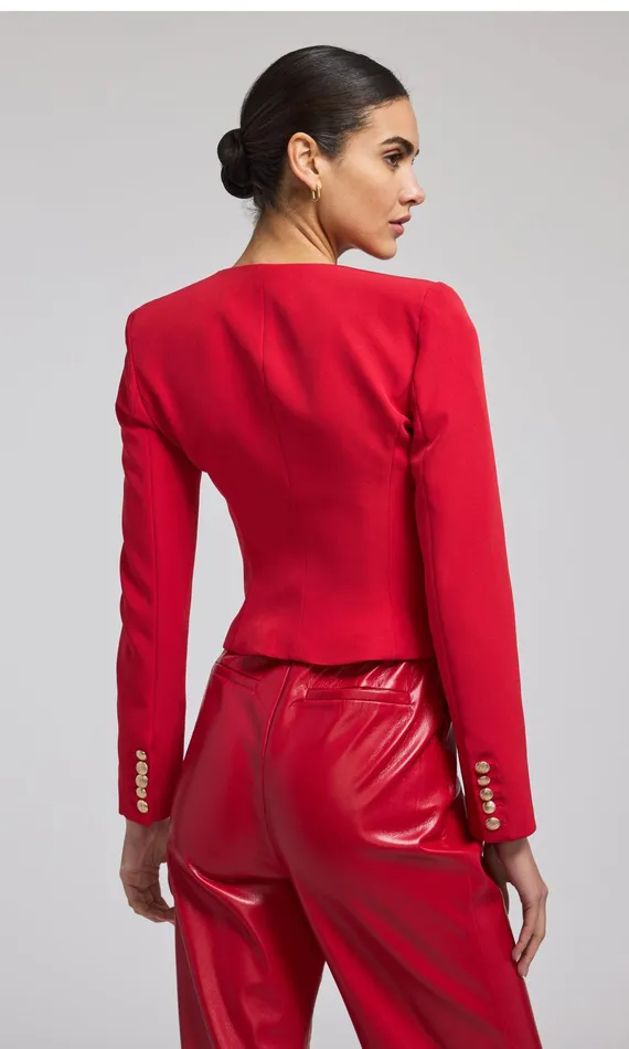Generation Love Clothing Blazers and Jackets Olempia Crepe Blazer Red 8211 Women