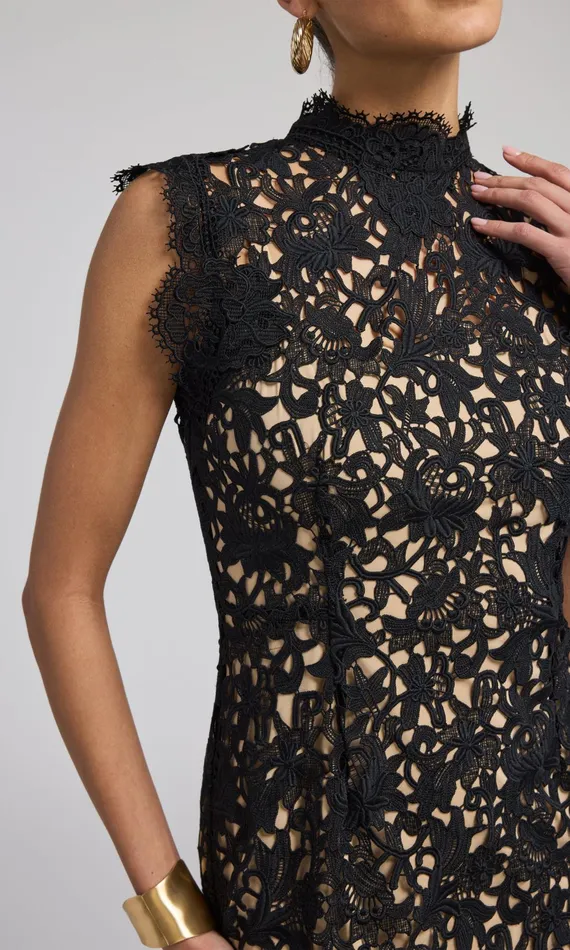 Generation Love Clothing Dresses Bronte Guipure Dress Black Beige 8211 Women