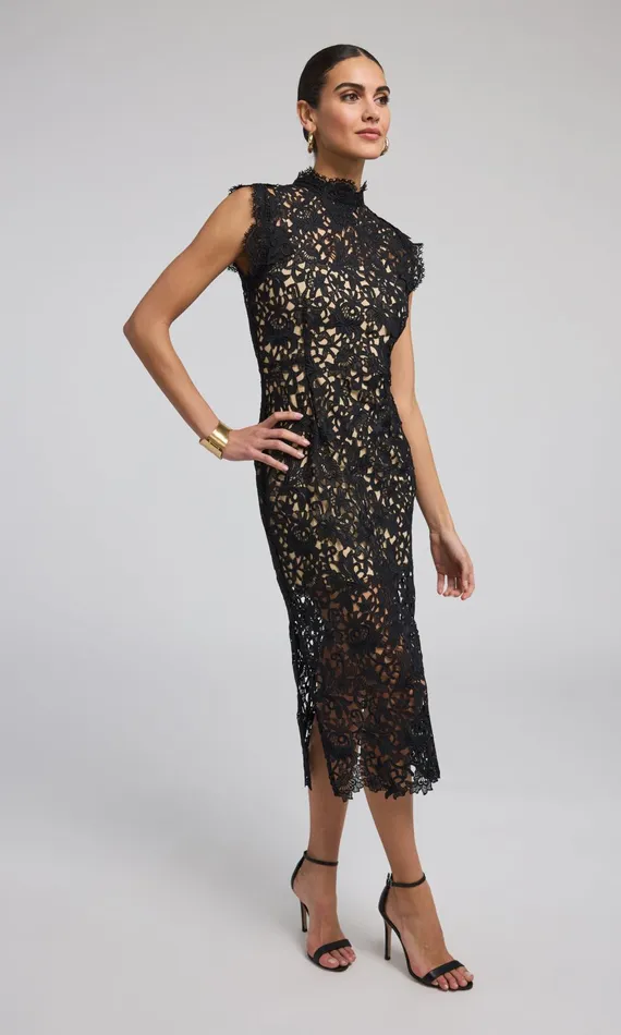 Generation Love Clothing Dresses Bronte Guipure Dress Black Beige 8211 Women