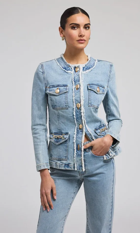 Generation Love Clothing Outerwear Larsa Denim Jacket Light Blue 8211 Women