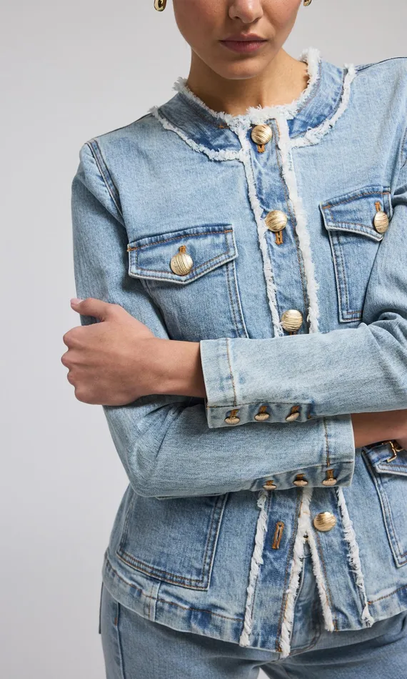 Generation Love Clothing Outerwear Larsa Denim Jacket Light Blue 8211 Women