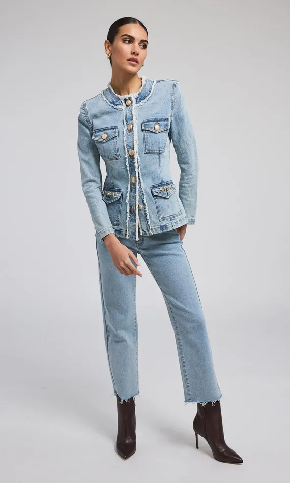 Generation Love Clothing Outerwear Larsa Denim Jacket Light Blue 8211 Women