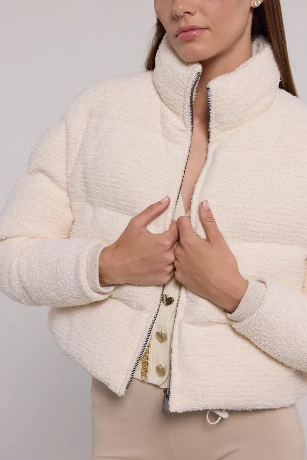 Generation Love Clothing Outerwear Rhoda Tweed Puffer White 8211 Women