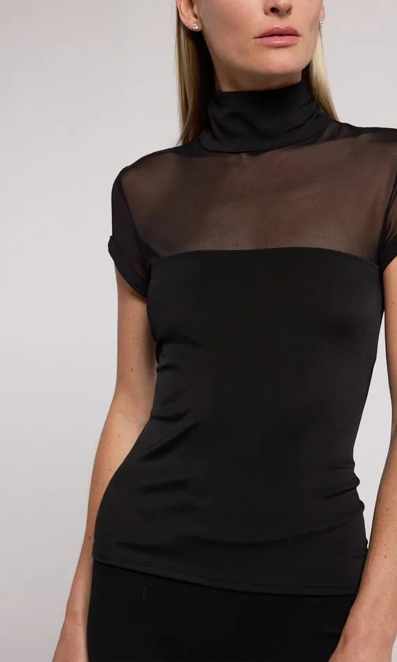 Generation Love Clothing Tops Avril Mesh Combo Top Black 8211 Women