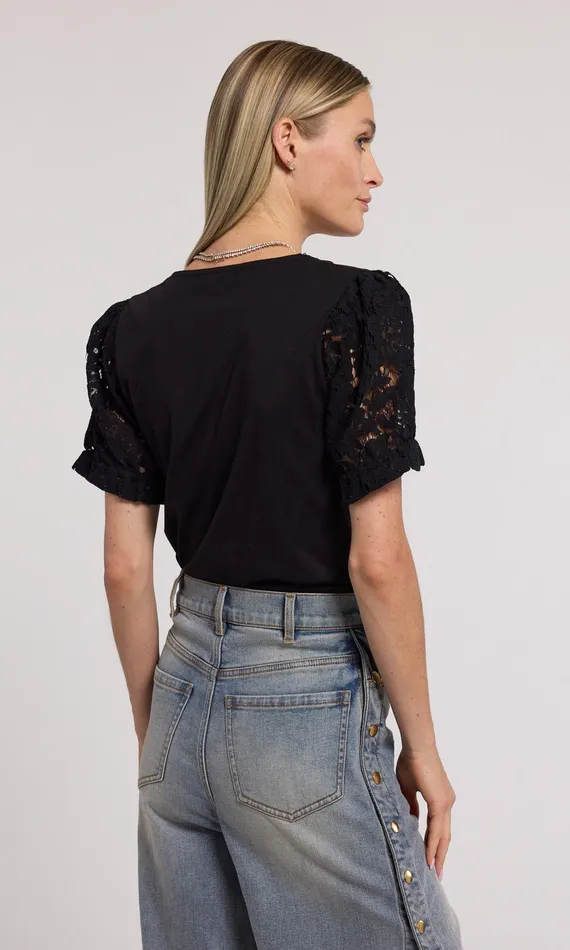Generation Love Clothing Tops Jess Lace Combo Top Black 8211 Women
