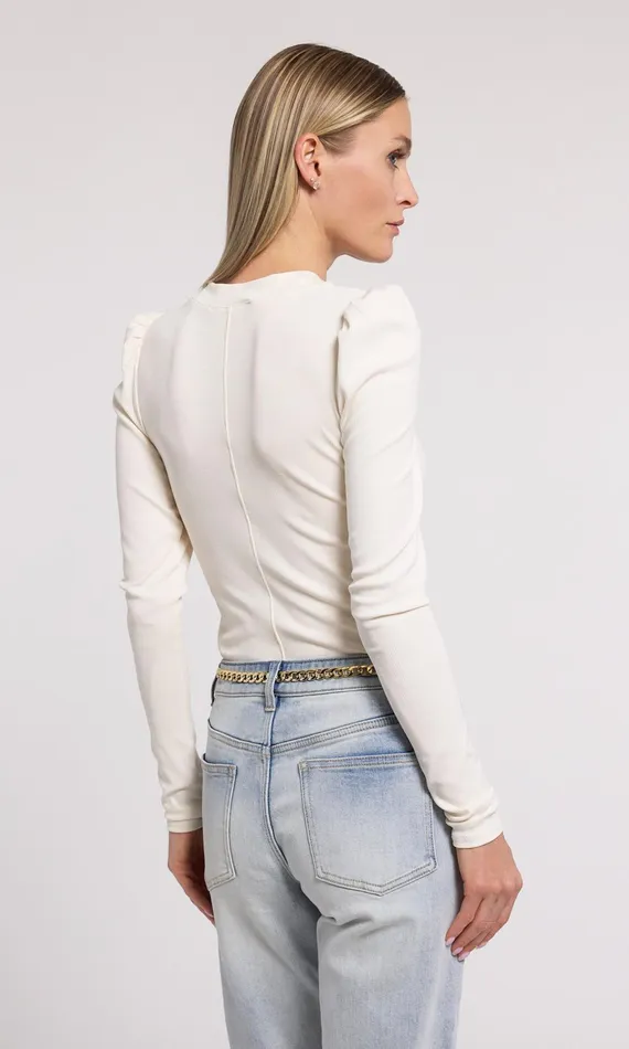 Generation Love Clothing Tops Khara LaceUp Top Ivory 8211 Women